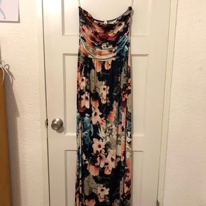 Strapless maxi dress